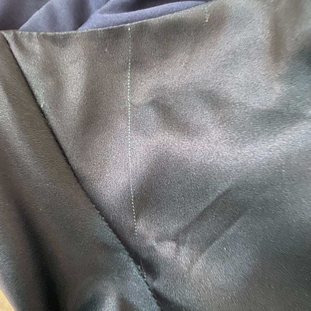 Jolie Deep Teal Satin V-Neck Prom Gown - Picture 11 of 11